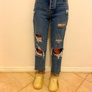 Pacsun distressed high rise straight leg jeans size 22